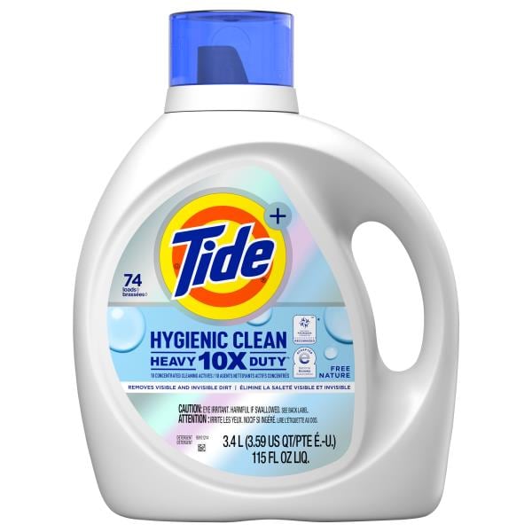 Tide Detergent, Hygienic Clean, Heavy 10X Duty, Free Nature Publix