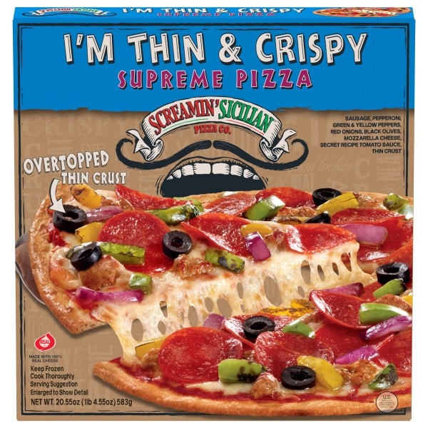 Screamin' Sicilian Pizza Co. I'm Thin & Crispy Supreme Pizza