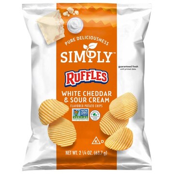 Ruffles Ruffles Potato Chips, White Cheddar & Sour Cream Flavored