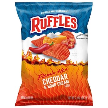 Ruffles Potato Chips, Flamin' Hot Cheddar & Sour Cream Flavored