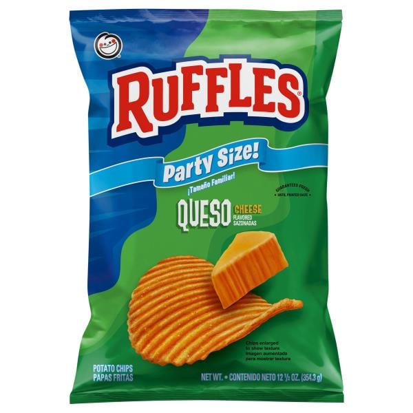 Ruffles Potato Chips, Queso Cheese Flavored, Party Size! Publix Super Markets