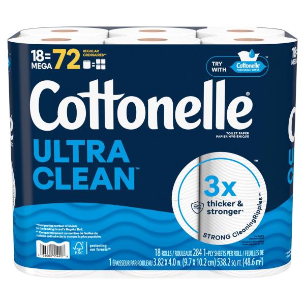 Cottonelle Ultra Clean Toilet Paper, Mega Rolls, 1Ply Publix Super