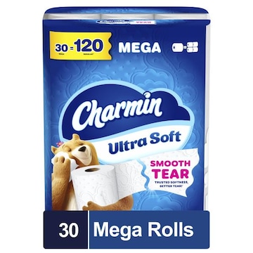 Charmin Ultra Soft Toilet Paper, 30 Mega Rolls