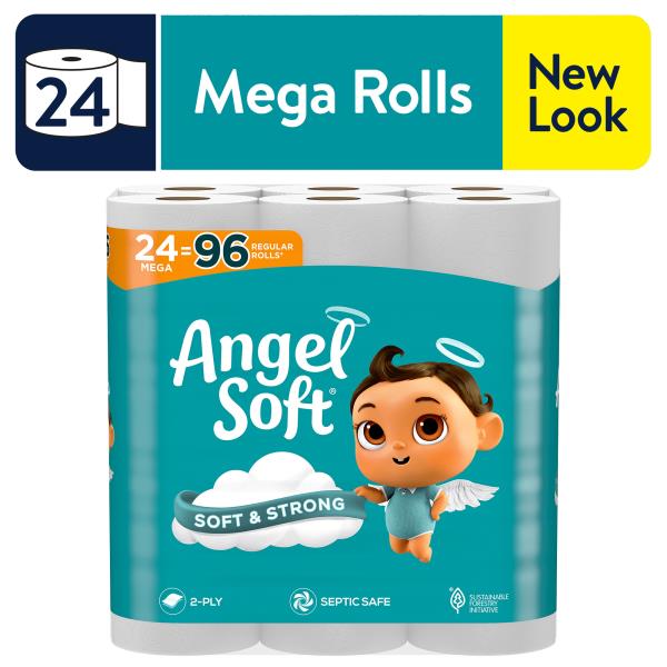 ANGEL SOFT Toilet Paper, 24 Mega Rolls Publix Super Markets