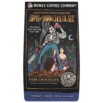 Bones Coffee Company Coffee, Ground, Dark Roast, Army of Dark Chocolate