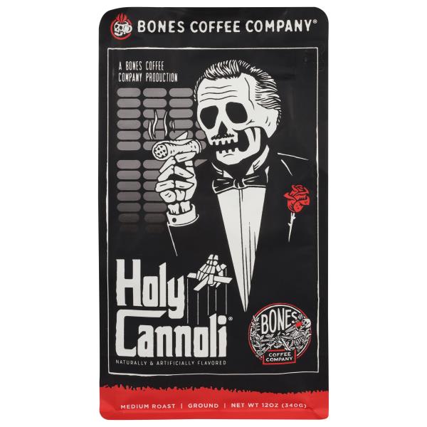 Bones Coffee Company Coffee, Ground, Medium Roast, Holy Cannoli