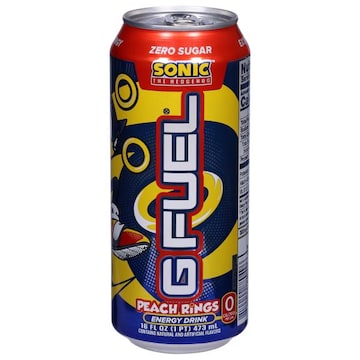 G Fuel Sonic Energy Drink, Zero Sugar, Peach Rings