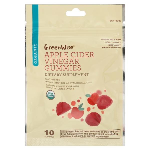 GreenWise Apple Cider Vinegar Gummies, Organic Publix Super Markets