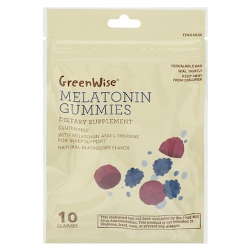 GreenWise Melatonin Gummies, Natural Blackberry Flavor