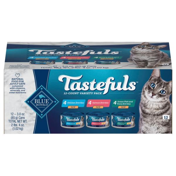 Blue Buffalo Blue Tastefuls Cat Food, for Adult Cats, Pate