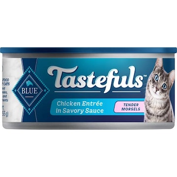 Blue Buffalo Blue Tastefuls Cat Food, Chicken Entree in Savory Sauce, Tender Morsels, Adult