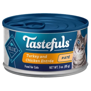 Blue Buffalo Blue Tastefuls Food for Cats, Turkey and Chicken Entree, Pate, Adult
