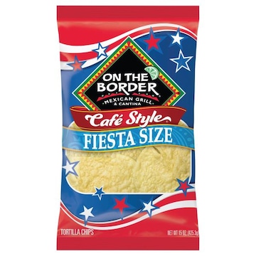 On the Border Mexican Grill & Cantina Cafe Style Tortilla Chips Fiesta Size