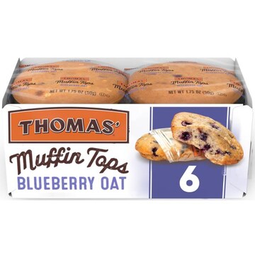 Thomas' Blueberry Oat Blueberry Muffin Tops, 6 packs, 10.5 oz