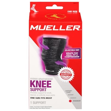Mueller Knee Support, Hybrid Wraparound, Minimum, One Size