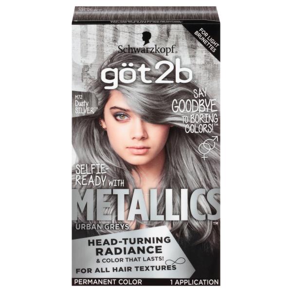 Got2b Permanent Hair Color, Dusty Silver M72, Metallics Publix Super