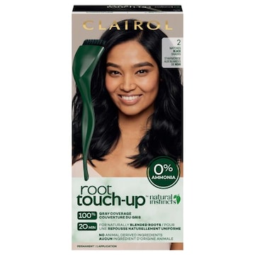 Root Touch-Up Hair Color, Permanent, 2 Matches Black Shades
