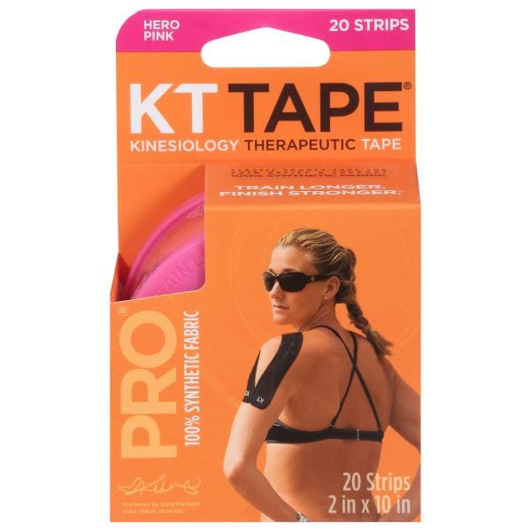 KT Tape Sports Tape, Elastic, Pro, Precut Strips, Hero Pink Publix