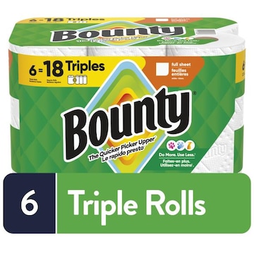 Bounty Paper Towels Full Sheet, 6 Count