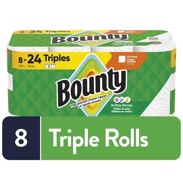 Bounty Paper Towels Full Sheet, 8 Count