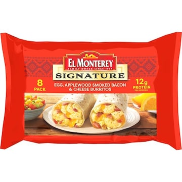 El Monterey Signature Burritos, Egg, Applewood Smoked Bacon & Cheese