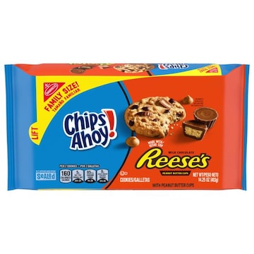 Chips Ahoy! CHIPS AHOY! Reese’s Peanut Butter Cup Chocolate Chip Cookies, Family Size, 14.25 oz