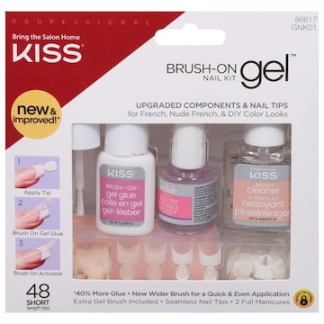 Kiss Nail Kit, Brush-On Gel