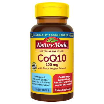 Nature Made CoQ10, with Black Pepper Extract, 100 mg, Softgels