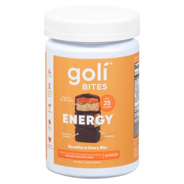 Goli Bites, Salted Caramel Chocolate Flavored, Energy Publix Super Markets