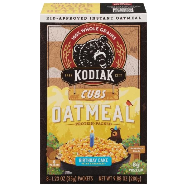Kodiak Oatmeal, Instant, Birthday Cake with Sprinkles Publix Super