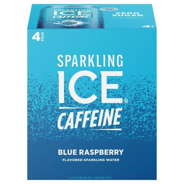 Sparkling Ice + Caffeine Sparkling Water, Zero Sugar, Blue