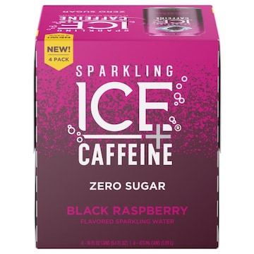 Sparkling Ice + Caffeine Sparkling Water, Zero Sugar, Black Raspberry