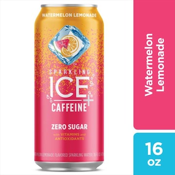 Sparkling Ice +Caffeine Sparkling Water, Zero Sugar, Watermelon Lemonade