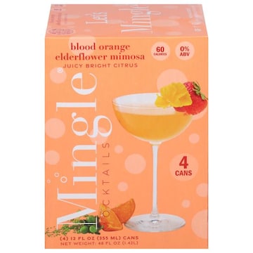 Mingle Mocktails, Blood Orange Elderflower Mimosa