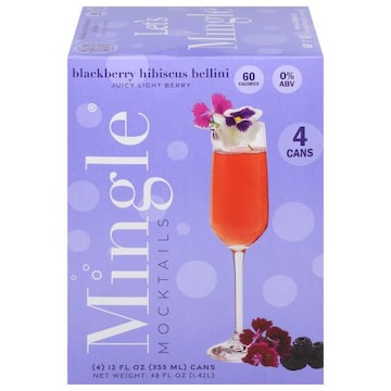 Mingle Mocktails, Blackberry Hibiscus Bellini