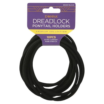 Donna Dreadlock Ponytail Holders, Black