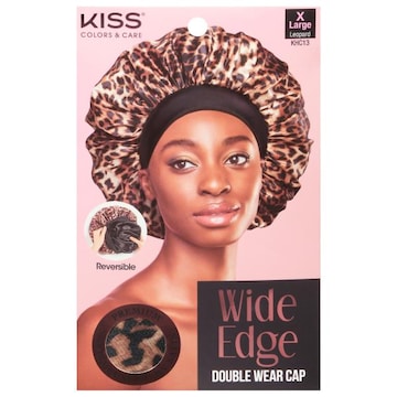 Kiss Colors & Care Double Wear Cap, Wide Edge, X Large, Leopard