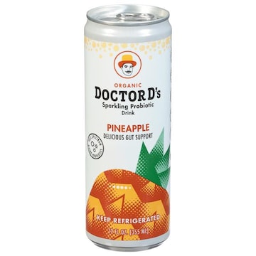 Doctor D's Pineapple Organic Sparkling Probiotic Drink
