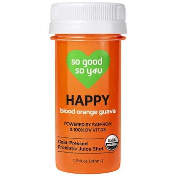So Good So You Probiotic Juice Shot, Blood Orange, Guava, Happy