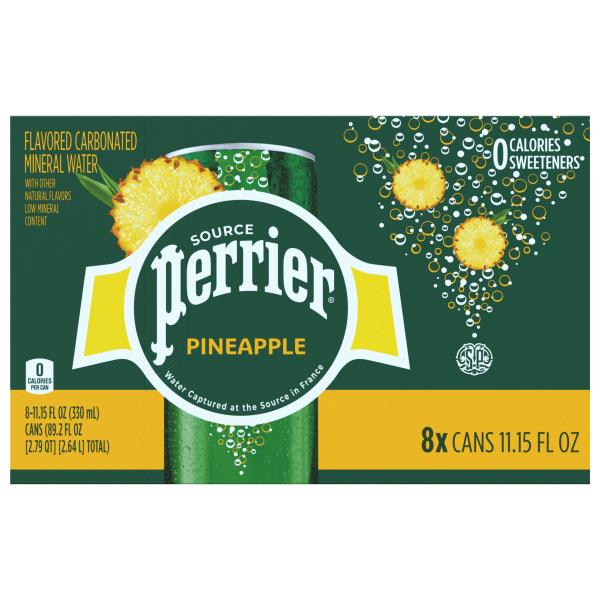 Perrier Mineral Water, Carbonated, Pineapple Flavored Publix Super