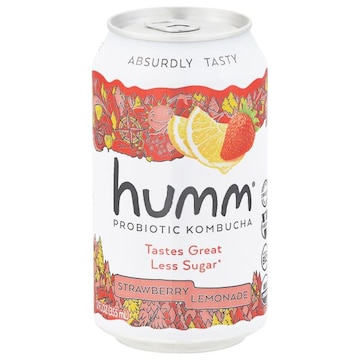 Humm Kombucha, Probiotic, Strawberry Lemonade