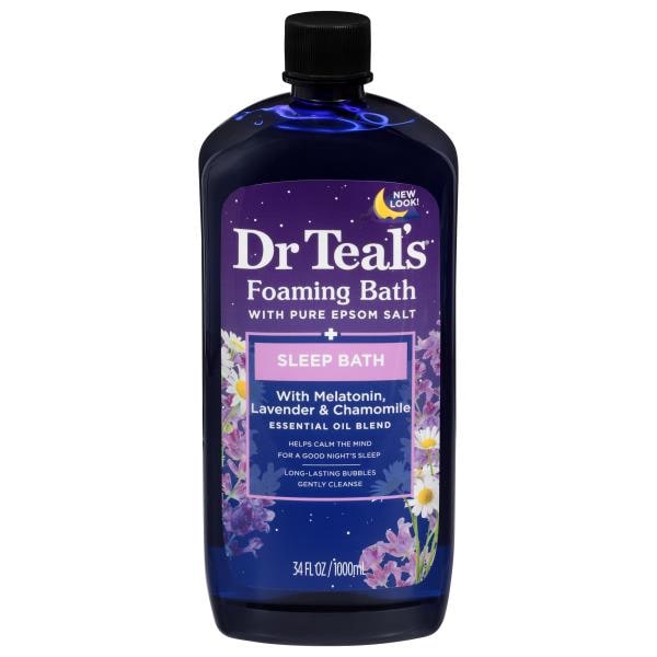 Dr Teal's Foaming Bath, Lavender & Chamomile, Melatonin, Sleep Bath