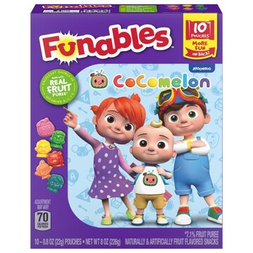 Funables Fruit Flavored Snacks, Cocomelon
