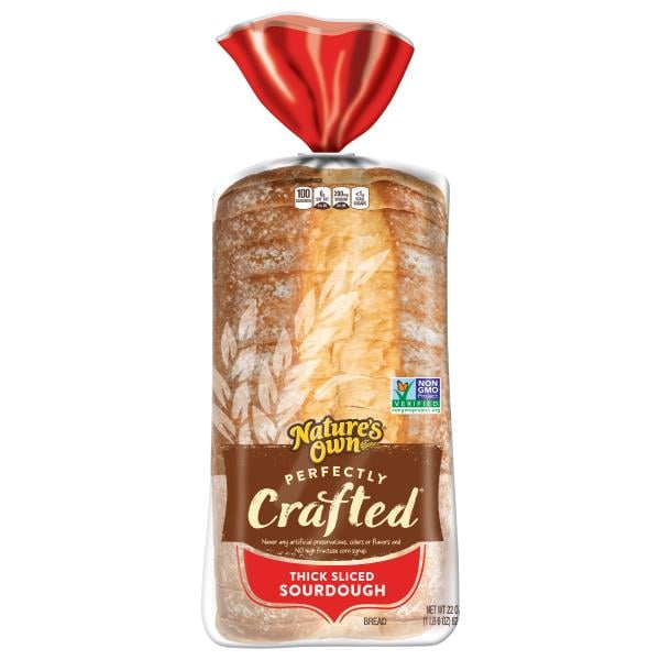 Nature's Own Perfectly Crafted Sourdough Bread, Thick Sliced NonGMO