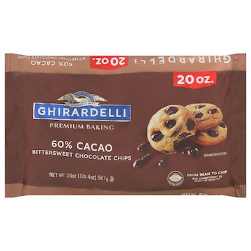 Ghirardelli Chocolate Chips, Bittersweet, 60% Cacao
