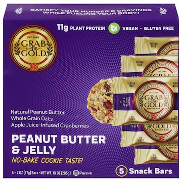 Grab The Gold Snack Bars, Peanut Butter & Jelly