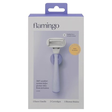 Flamingo Shaving Kit, 5 Blades, Lilac