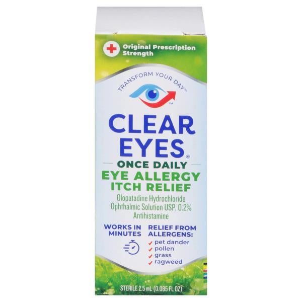 Clear Eyes Eye Allergy Itch Relief, Original Prescription Strength