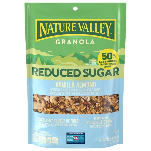 Nature Valley Granola, Reduced Sugar, Vanilla Almond Publix Super Markets