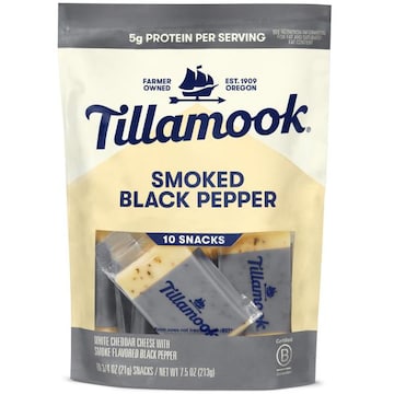 Tillamook Cheese, White Cheddar, Smoked Black Pepper